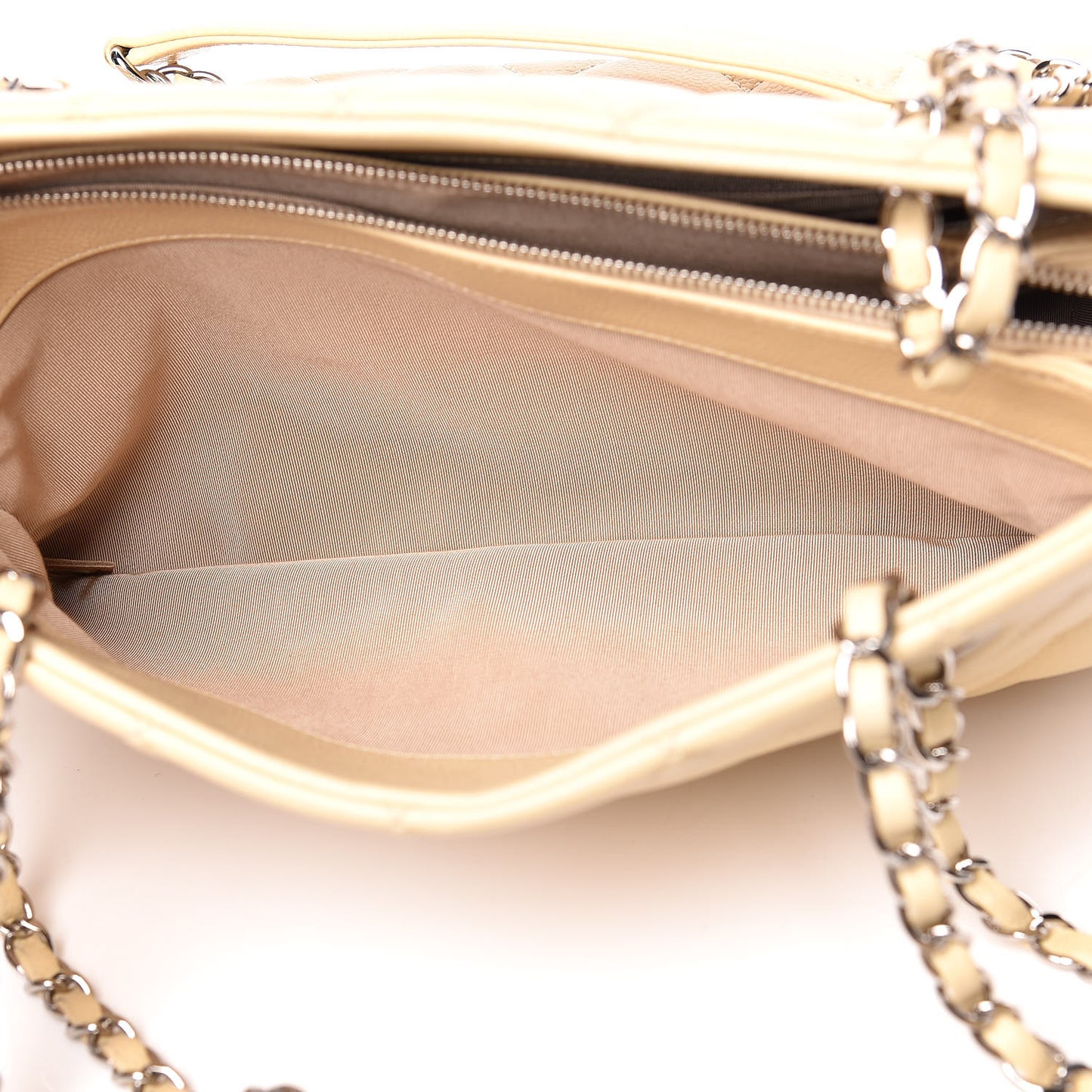 Caviar Caviar Quilted CC Tote Beige
