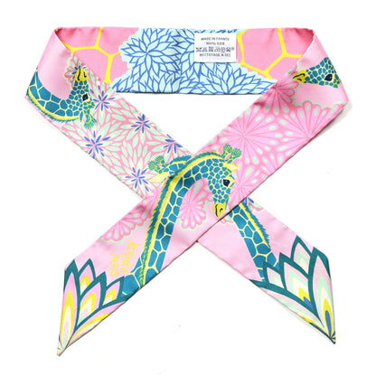 Hermes Silk The Three Graces Twilly Rose Bonbon Canard 1 of 4
