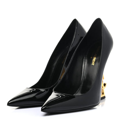 Saint Laurent Patent Opyum 110 Pumps 39 Black Gold 3 of 8