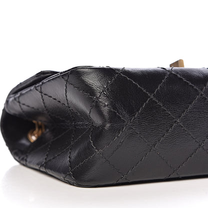 Chanel Aged Calfskin Quilted 2.55 Reissue Mini Flap Black 8 of 10