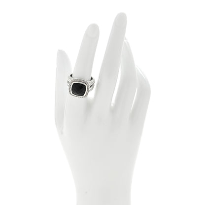David Yurman Sterling Silver Diamond Black Onyx 11mm Albion Ring 53 6.25 2 of 4