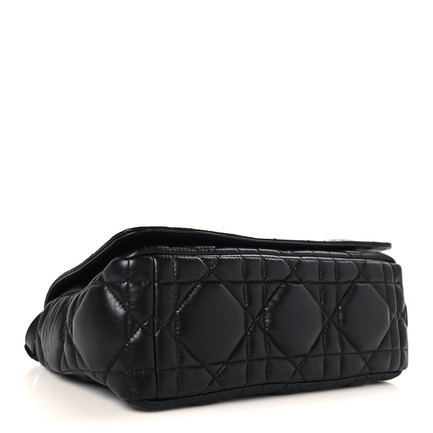 Christian Dior Calfskin Macrocannage Large Caro Bag Black 4 of 10