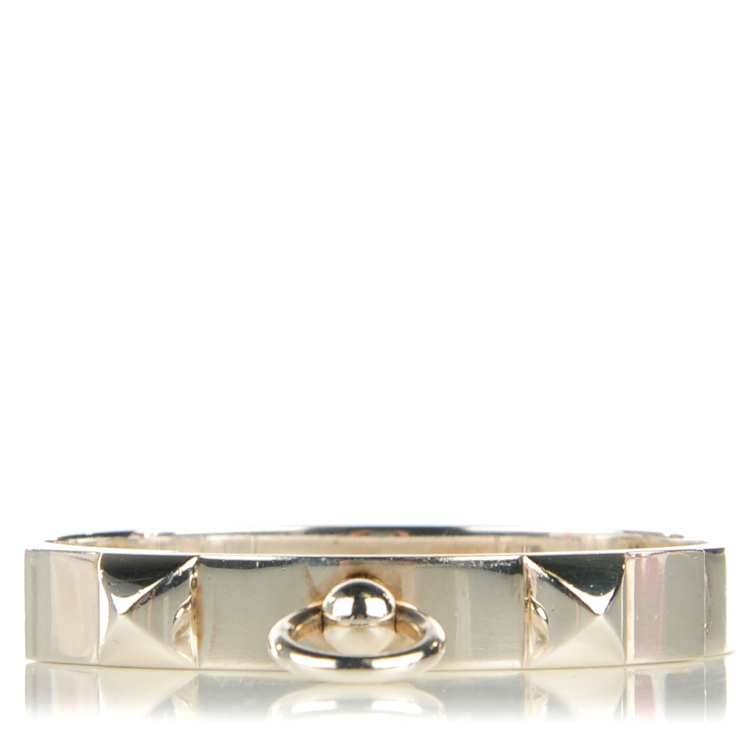 Hermes Sterling Silver PM Collier De Chien Bracelet ST 1 of 6