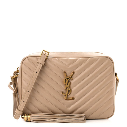 Saint Laurent Calfskin Matelasse Monogram Lou Camera Bag Dark Latte 1 of 9