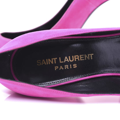 Saint Laurent Suede Calfskin Anja 105 Pumps 36 Pink 8 of 12
