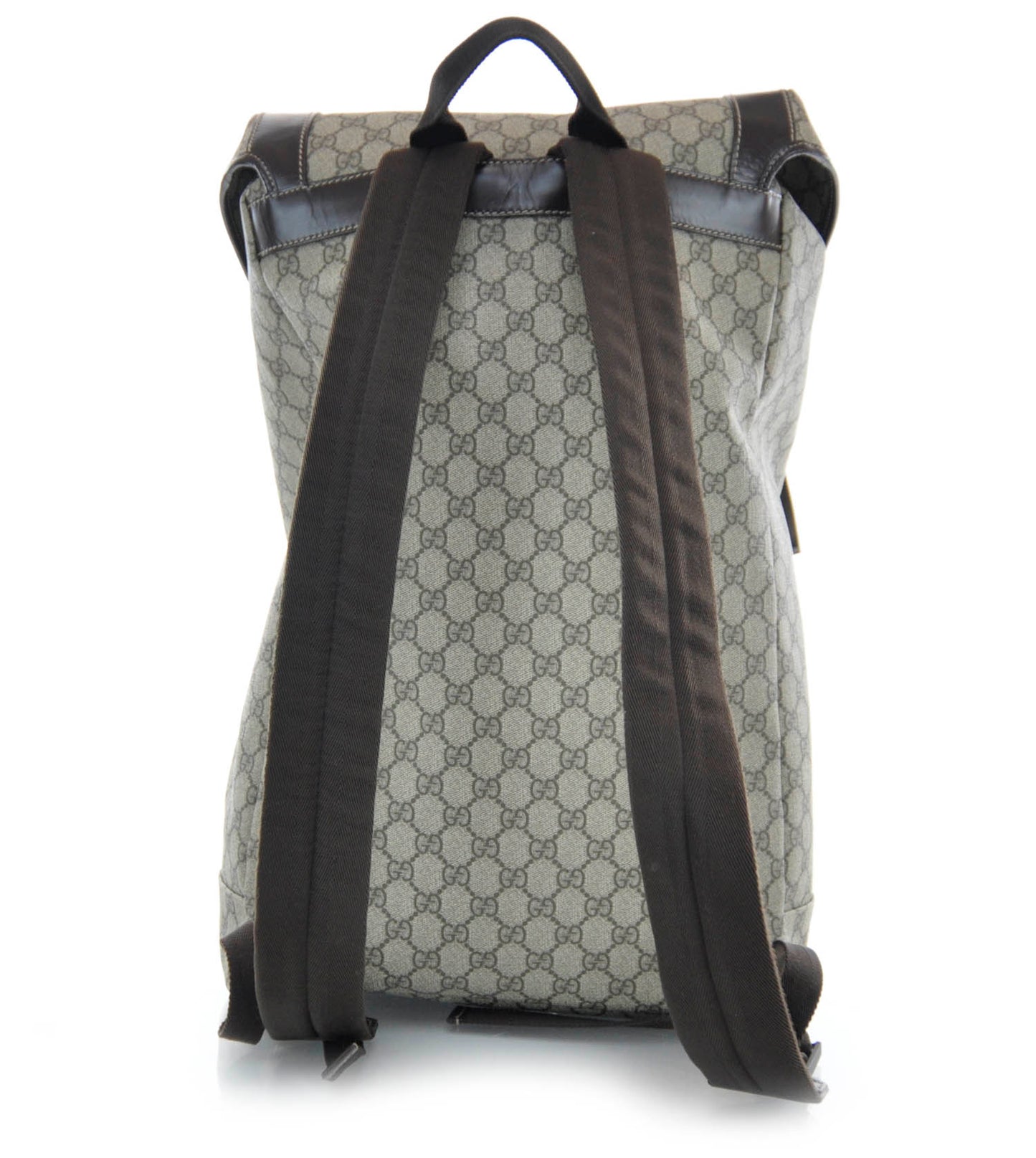GG Supreme Monogram Interlocking G Double Buckle Backpack