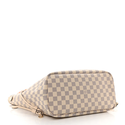 Louis Vuitton Damier Azur Braided Neverfull MM Pink 5 of 11