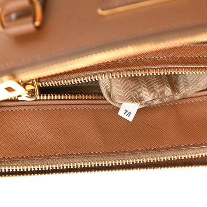 Prada Saffiano Small Galleria Double Zip Tote Caramel 7 of 10