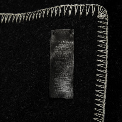 Burberry Cashmere Wool Mega Check Cape Scarf Scarf Grey 2 of 3