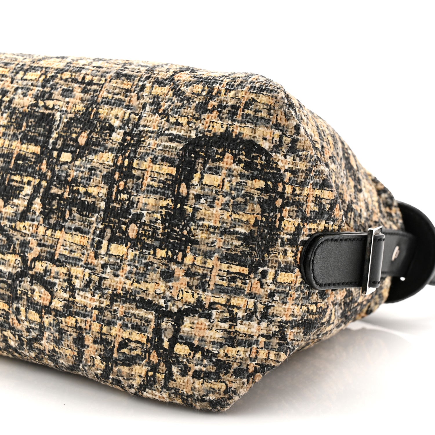 Chanel Tweed Lambskin Shoulder Bag Black Yellow 11 of 13