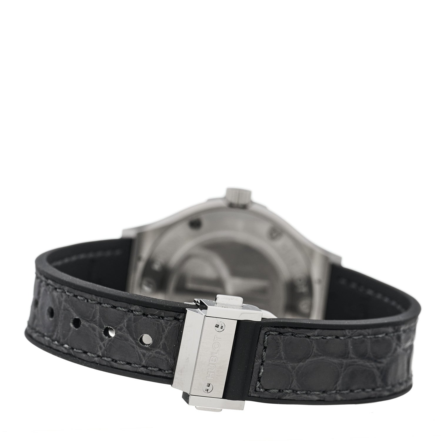 Hublot Titanium Alligator Diamond Bezel 33mm Classic Fusion Automatic Watch Grey 581.NX.7071.LR.1104 3 of 5