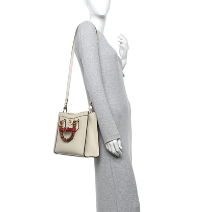 Gucci Wonka Grain Calfskin Medium Diana Tote Bag Mystic White 2 of 11
