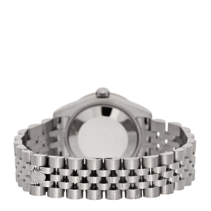 Rolex Stainless Steel 18K White Gold Diamond Mother of Pearl 31mm Oyster Perpetual Datejust Watch 178384 3 of 5