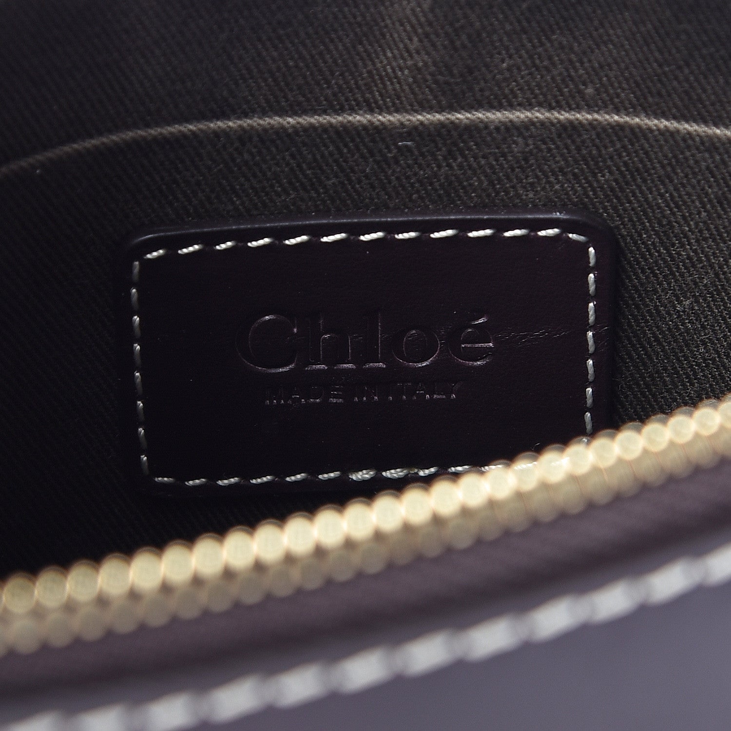 Chloe Shiny Calfskin Small Marcie Saddle Shoulder Bag Black Raisin 7 of 13