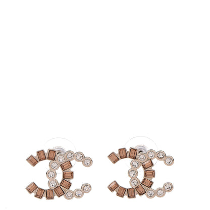 Chanel Crystal Baguette CC Earrings Gold 1 of 4