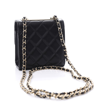 Chanel Lambskin Quilted Mini Trendy CC Chain Wallet Black 2 of 10