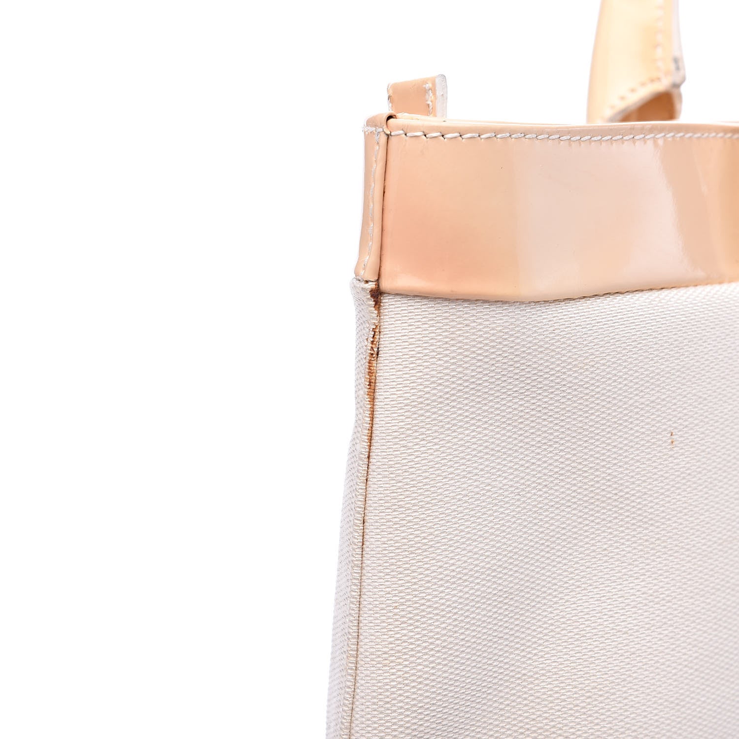 Gucci Canvas Patent Tote White 10 of 20
