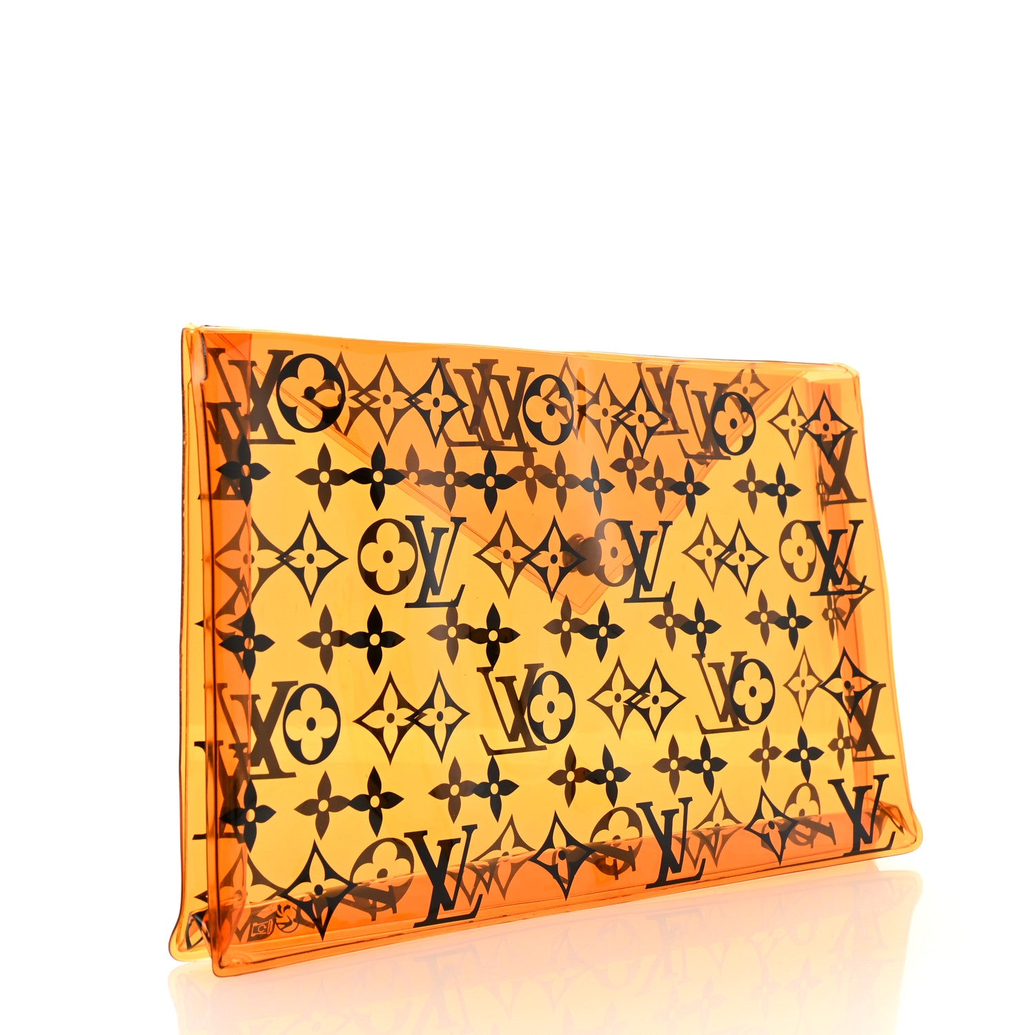 Louis Vuitton PVC Monogram Printed Envelope Pouch Orange 3 of 7