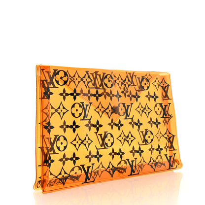Louis Vuitton PVC Monogram Printed Envelope Pouch Orange 3 of 7