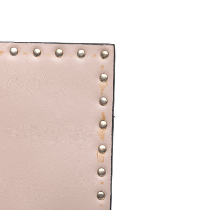 Valentino Garavani Nappa Monochrome Rockstud Wristlet Clutch Soft Yellow 10 of 14