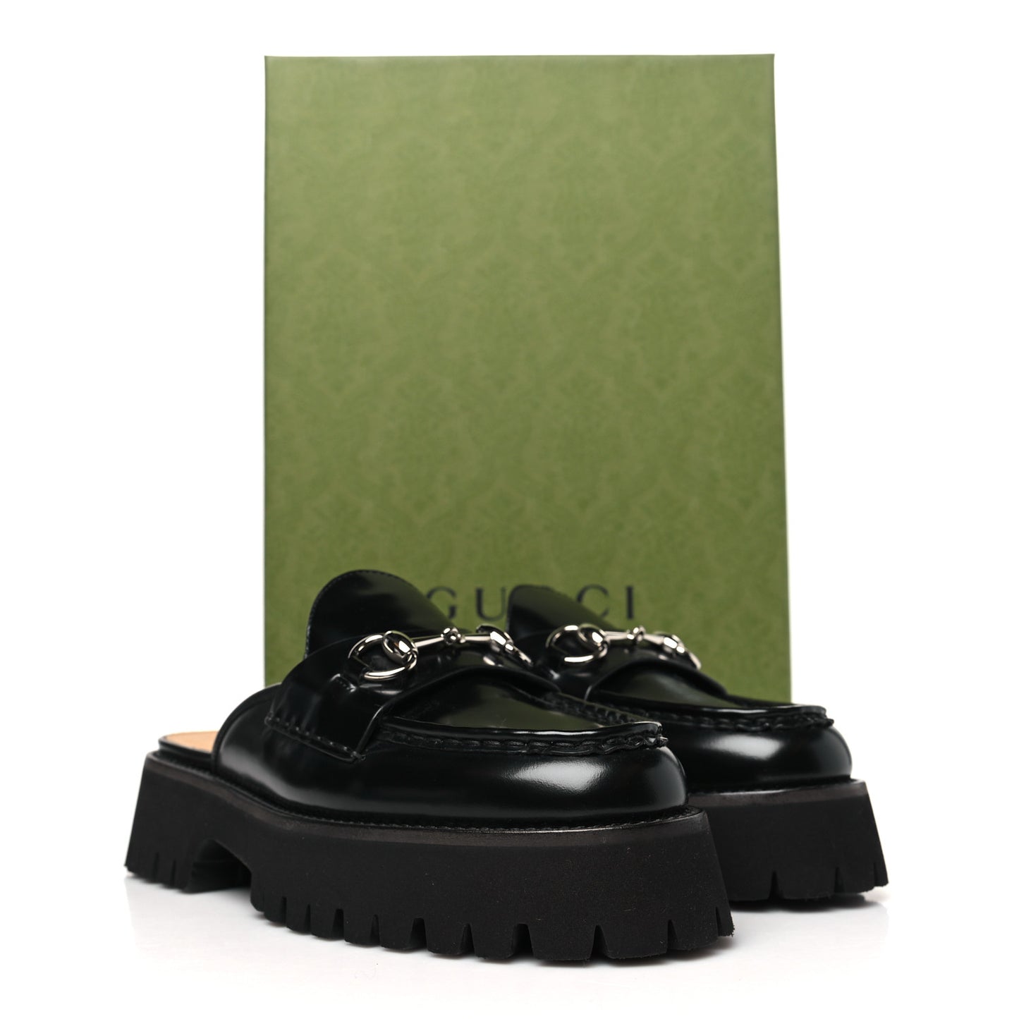 Magnum Calfskin Womens Horsebit Platform Mules 38.5 Black