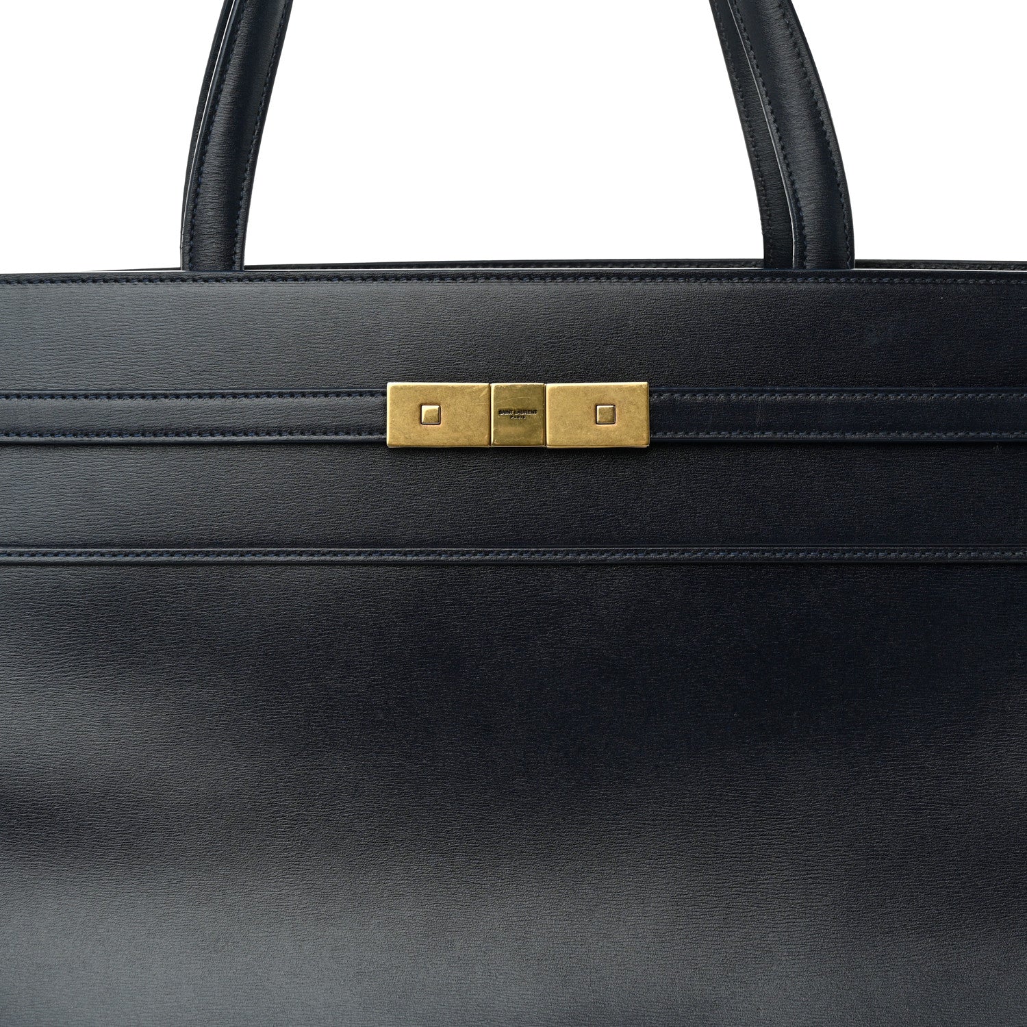 Saint Laurent Calfskin Medium Manhattan Shopper Tote Dark Notte 8 of 20