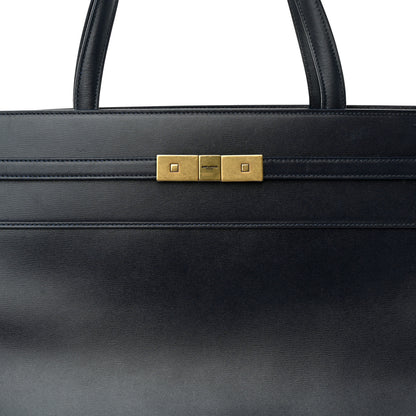 Saint Laurent Calfskin Medium Manhattan Shopper Tote Dark Notte 8 of 20