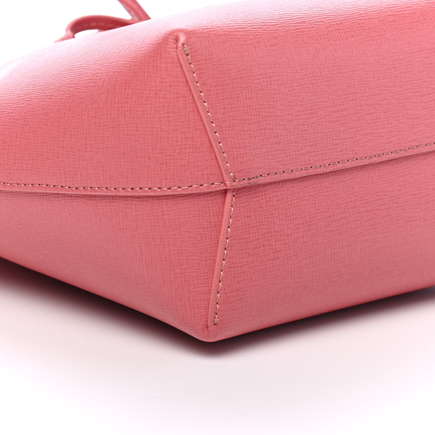 Mansur Gavriel Saffiano Mini Mini Bucket Bag Blush 9 of 10