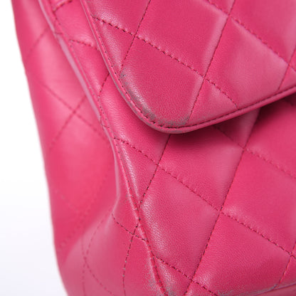 Chanel Lambskin Quilted Jumbo Double Flap Fuchsia 14 of 23