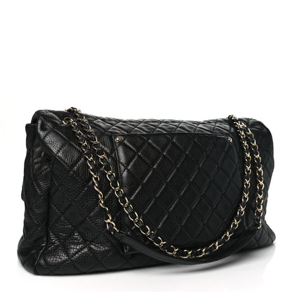 Chanel Calfskin Quilted XXL Travel Flap Bag Black 2 of 9