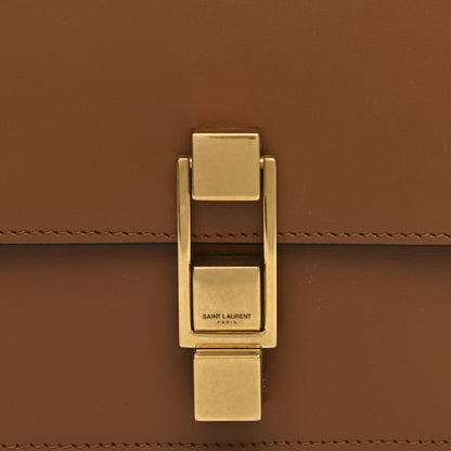 Saint Laurent Smooth Calfskin Carre Satchel Brown 8 of 11