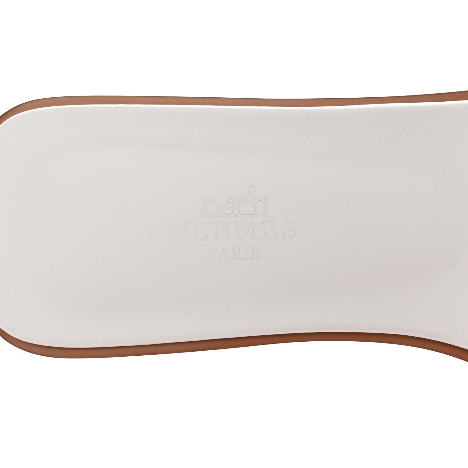 Hermes Box Calfskin Oran Sandals 38 White 7 of 9