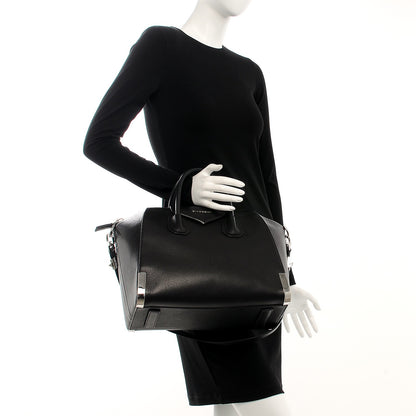 Givenchy Calfskin Medium Silver Corners Antigona Black 3 of 9