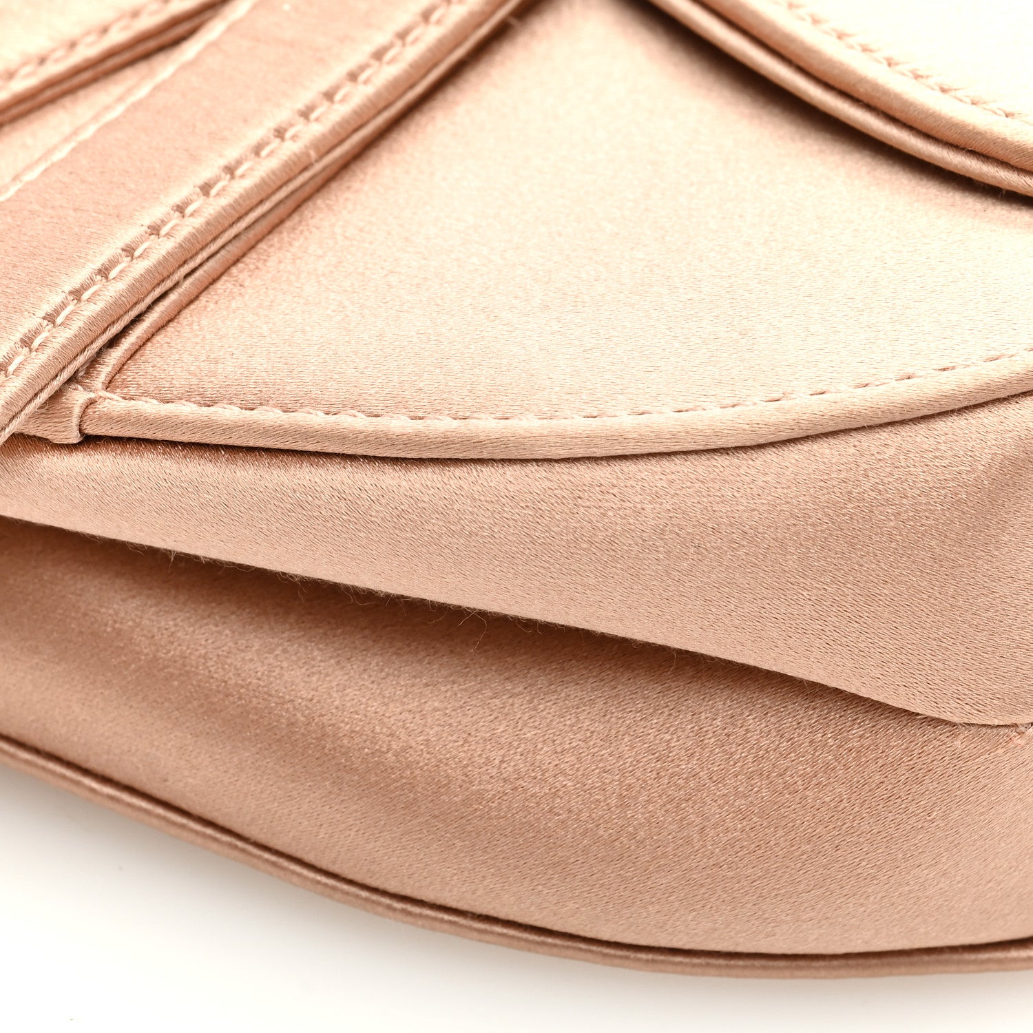 Christian Dior Satin Crystal Mini Saddle Bag Powder Beige 9 of 11