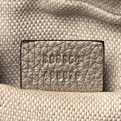 Gucci Metallic Pebbled Calfskin Small Soho Disco Bag Golden Beige 7 of 12
