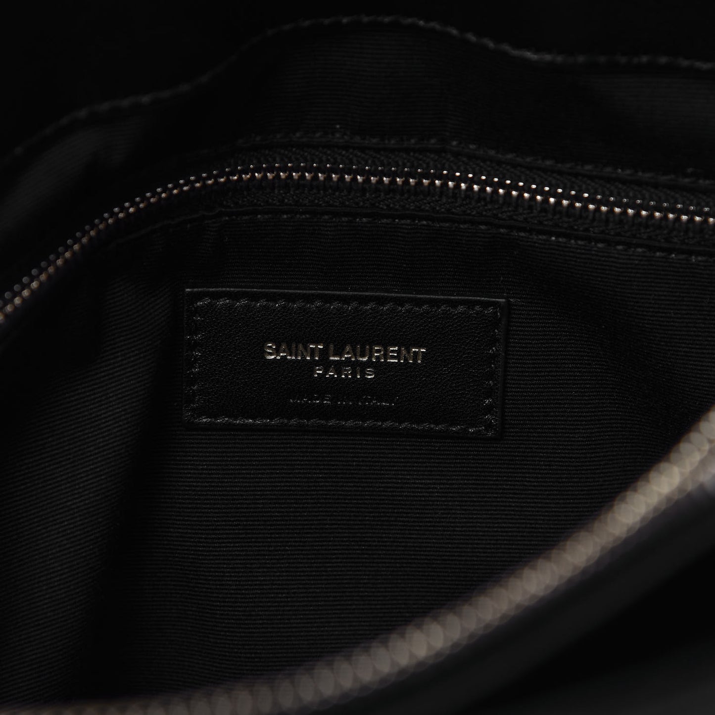 Calfskin Y Quilted Monogram Medium Loulou Chain Satchel Black
