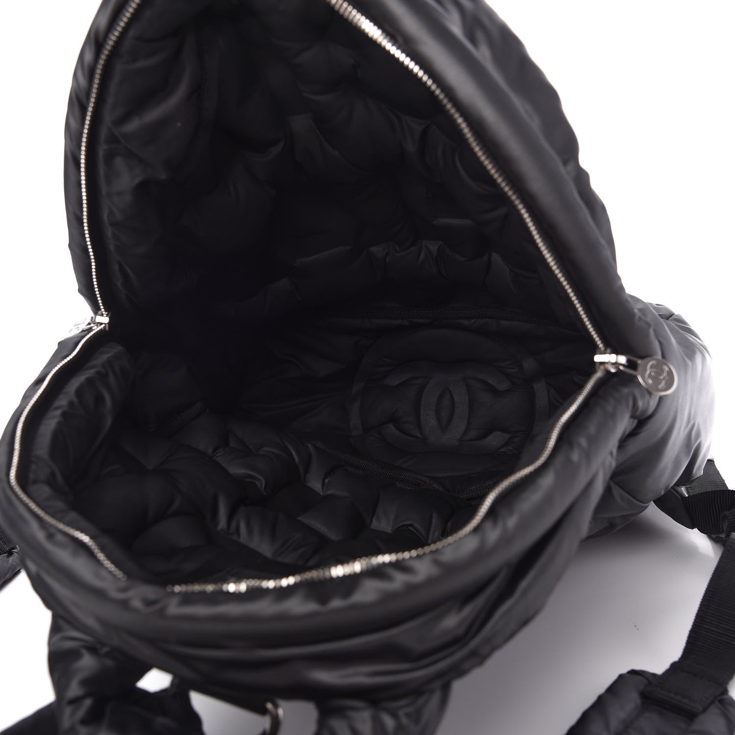 Chanel Nylon Embossed Small Doudoune Backpack Black 5 of 9