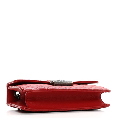 Chanel Goatskin Quilted Small CC University Top Handle Flap Red 4 of 13