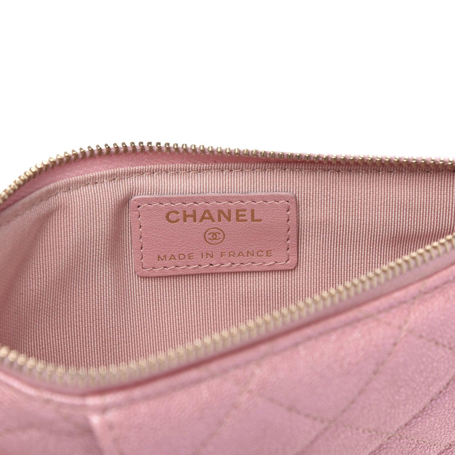 Chanel Iridescent Caviar Quilted Classic Flat Wallet Pouch Pink 6 of 8