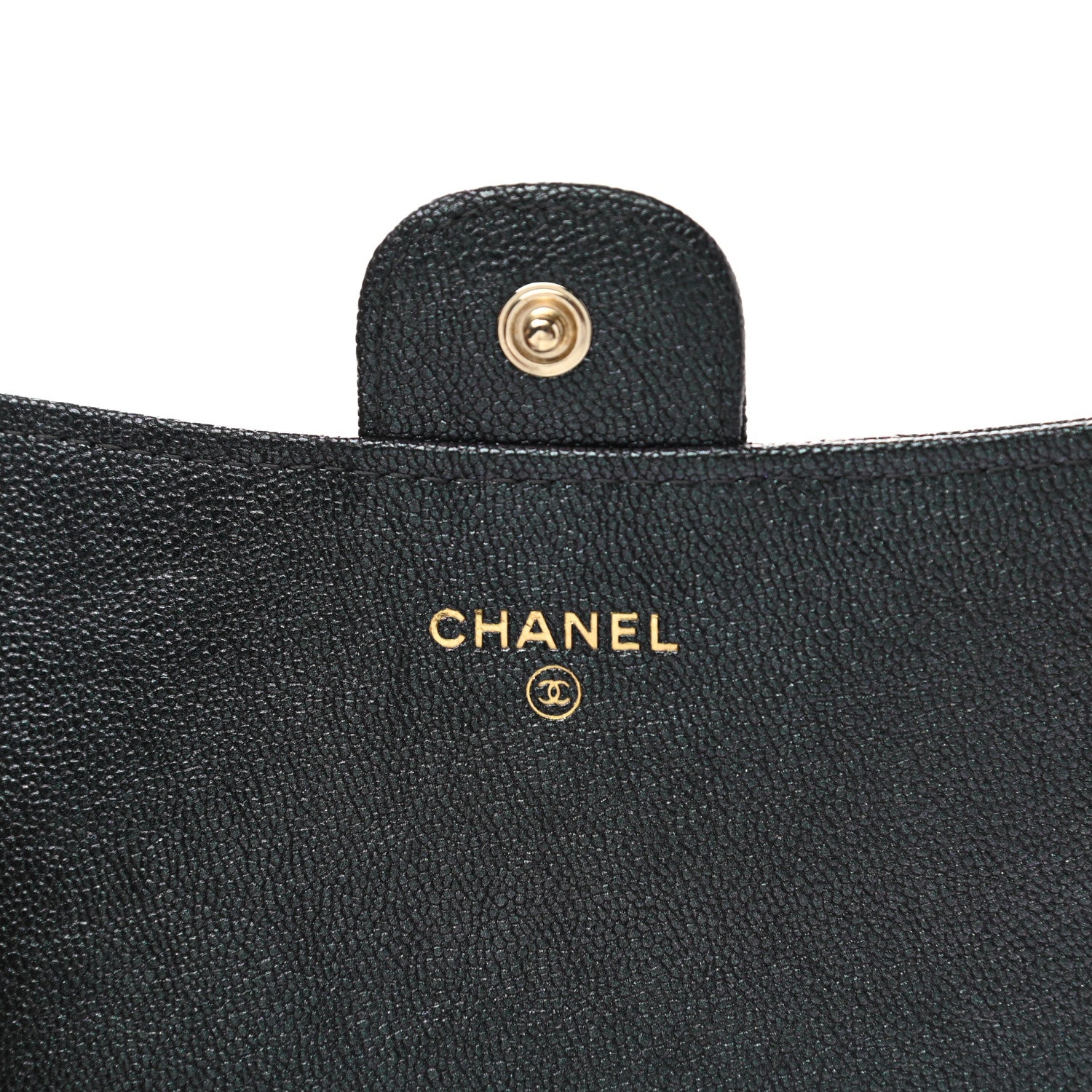 Chanel Iridescent Caviar Quilted Medium Flap Wallet Black 6 of 10