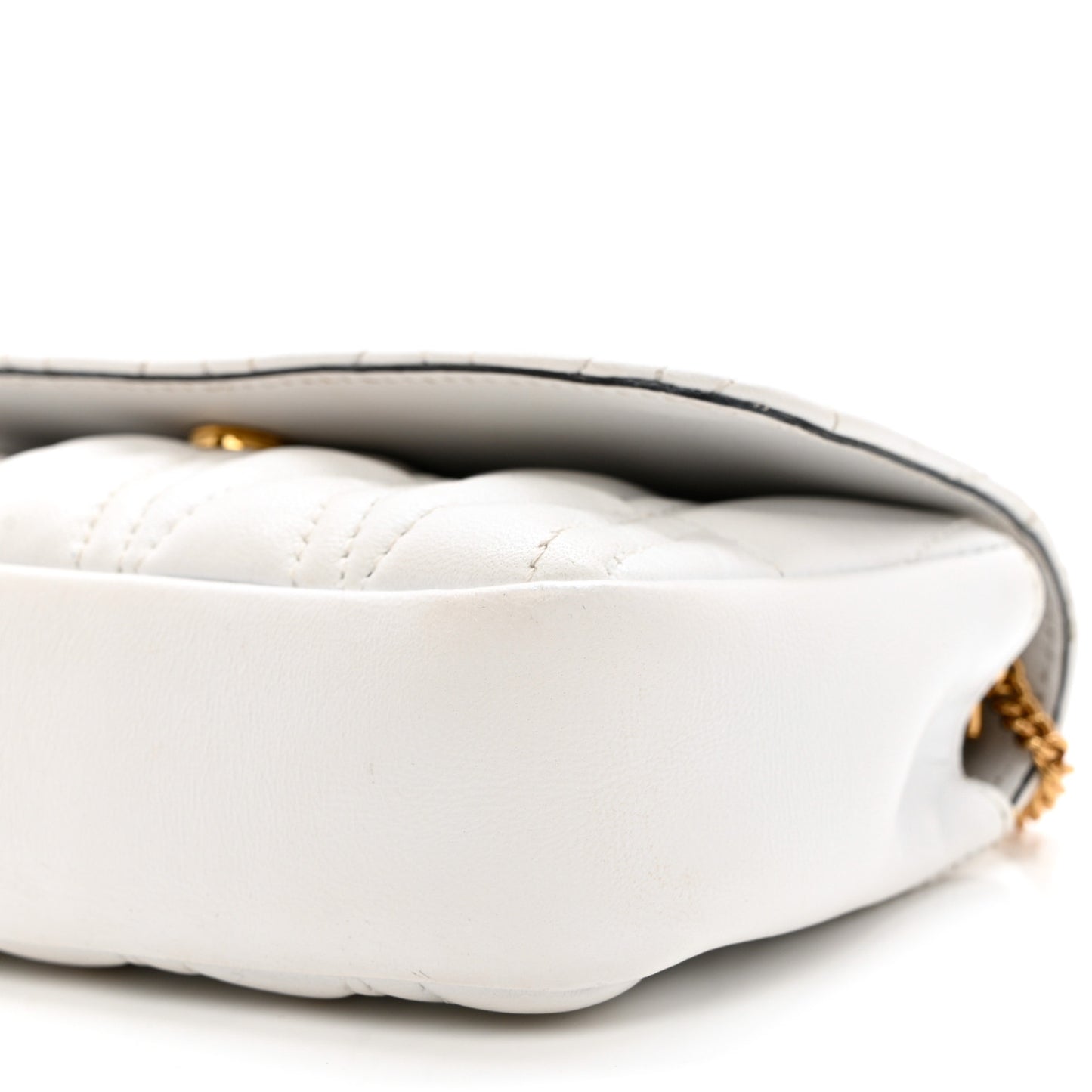 Nappa Quilted Virtus Evening Bag White