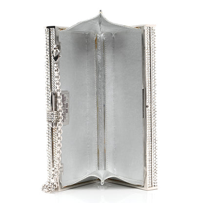 Judith Leiber Swarovski Crystal Minaudiere Clutch Silver 5 of 9
