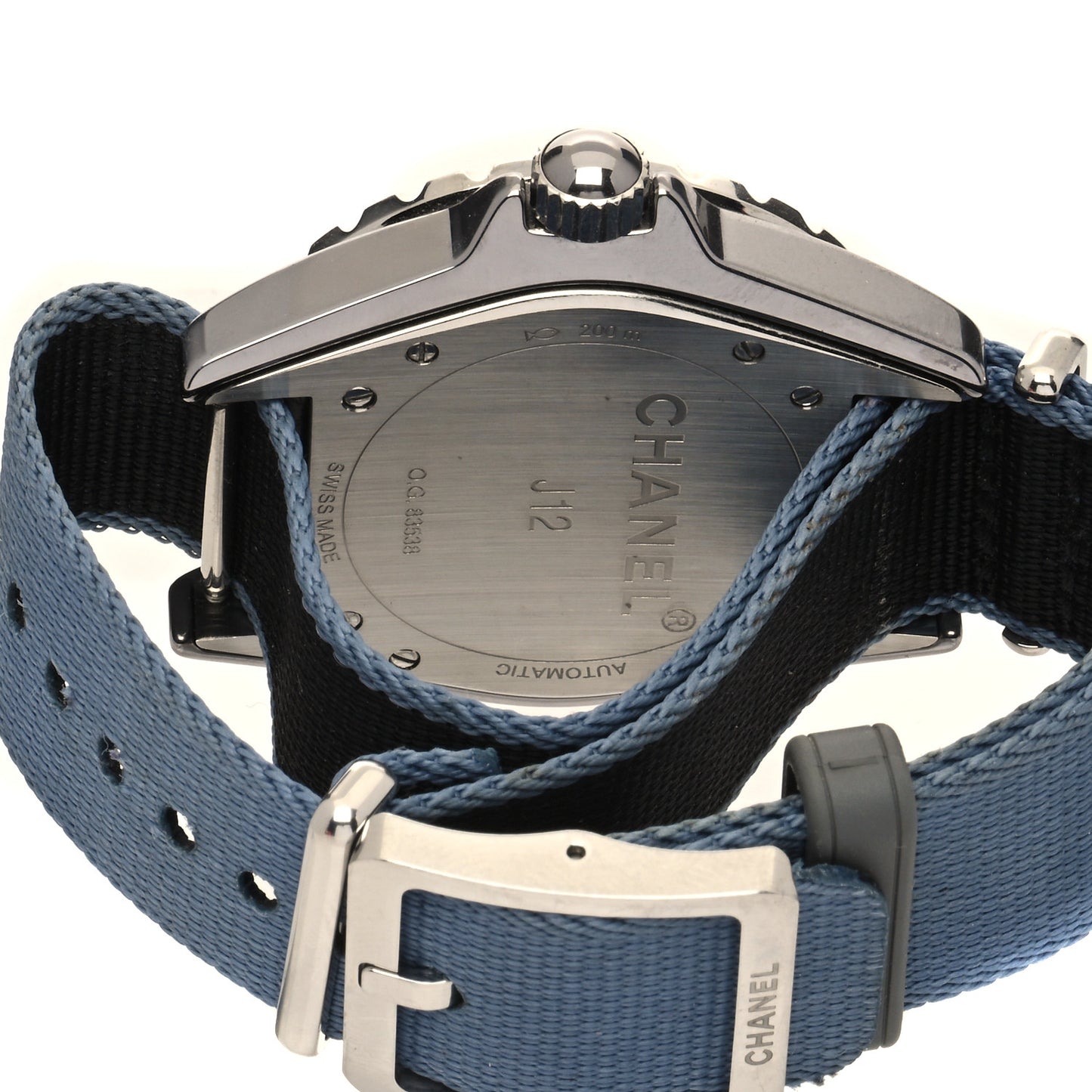Titanium Ceramic Nylon 38mm J12 Automatic Watch Blue