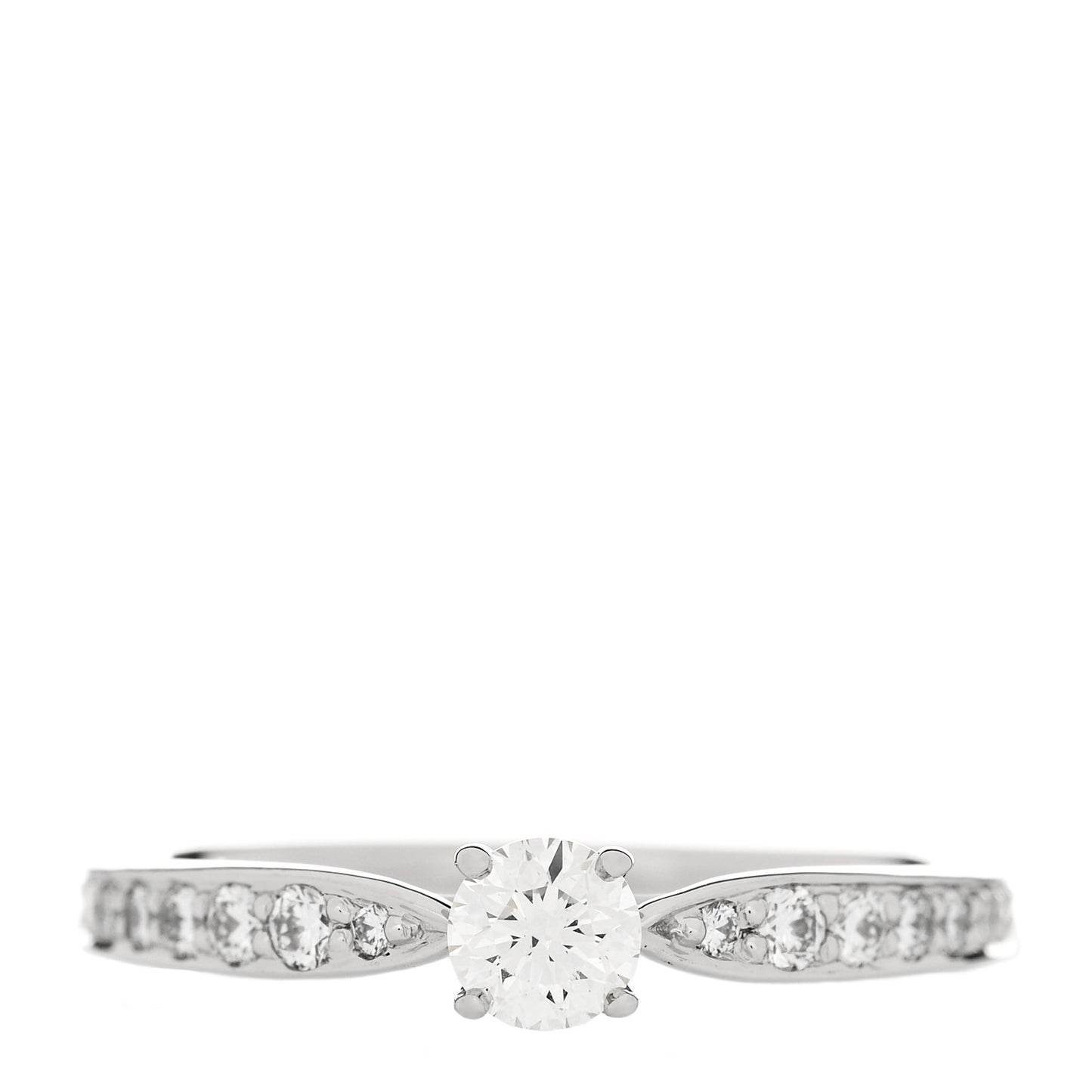 Platinum Diamond .21ct Round Brilliant Harmony Engagement Ring 50 5.5