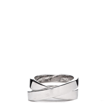 Cartier 18K White Gold 9mm Paris Nouvelle Vague Ring 51 5.75 1 of 7