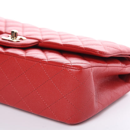 Chanel Caviar Quilted Medium Double Flap Red 10 of 13