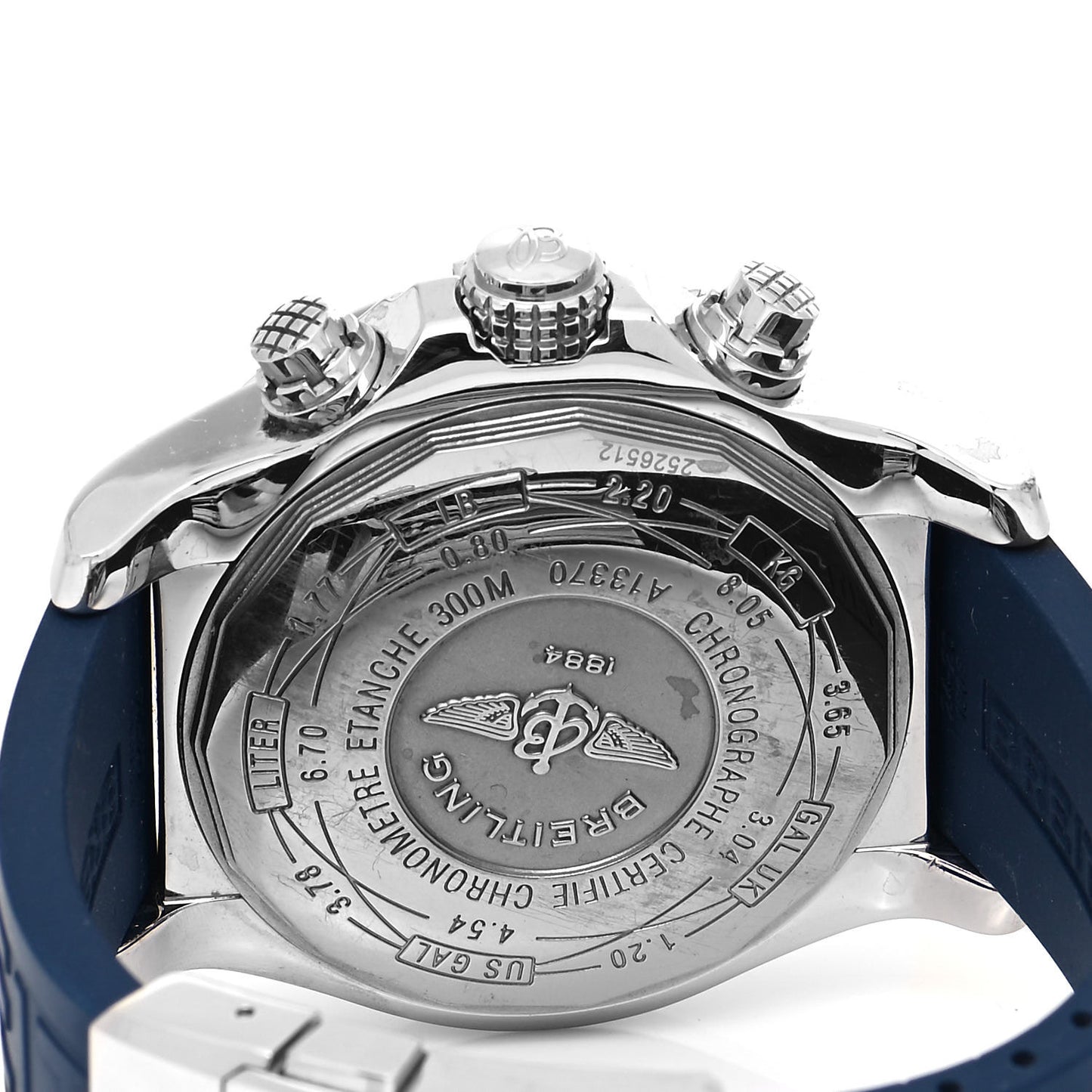Stainless Steel Rubber 48mm Super Avenger Chronograph Automatic Watch Blue A13370