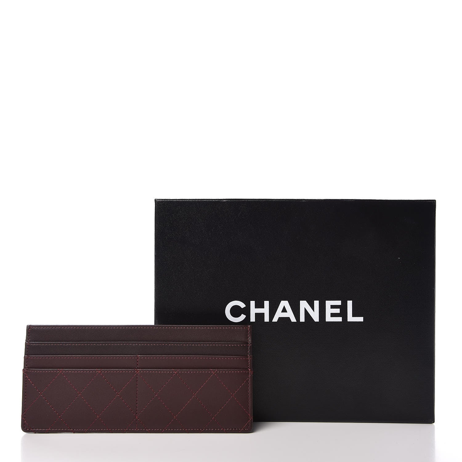 Chanel Calfskin Stitched Removable Insert Burgundy 8 of 8