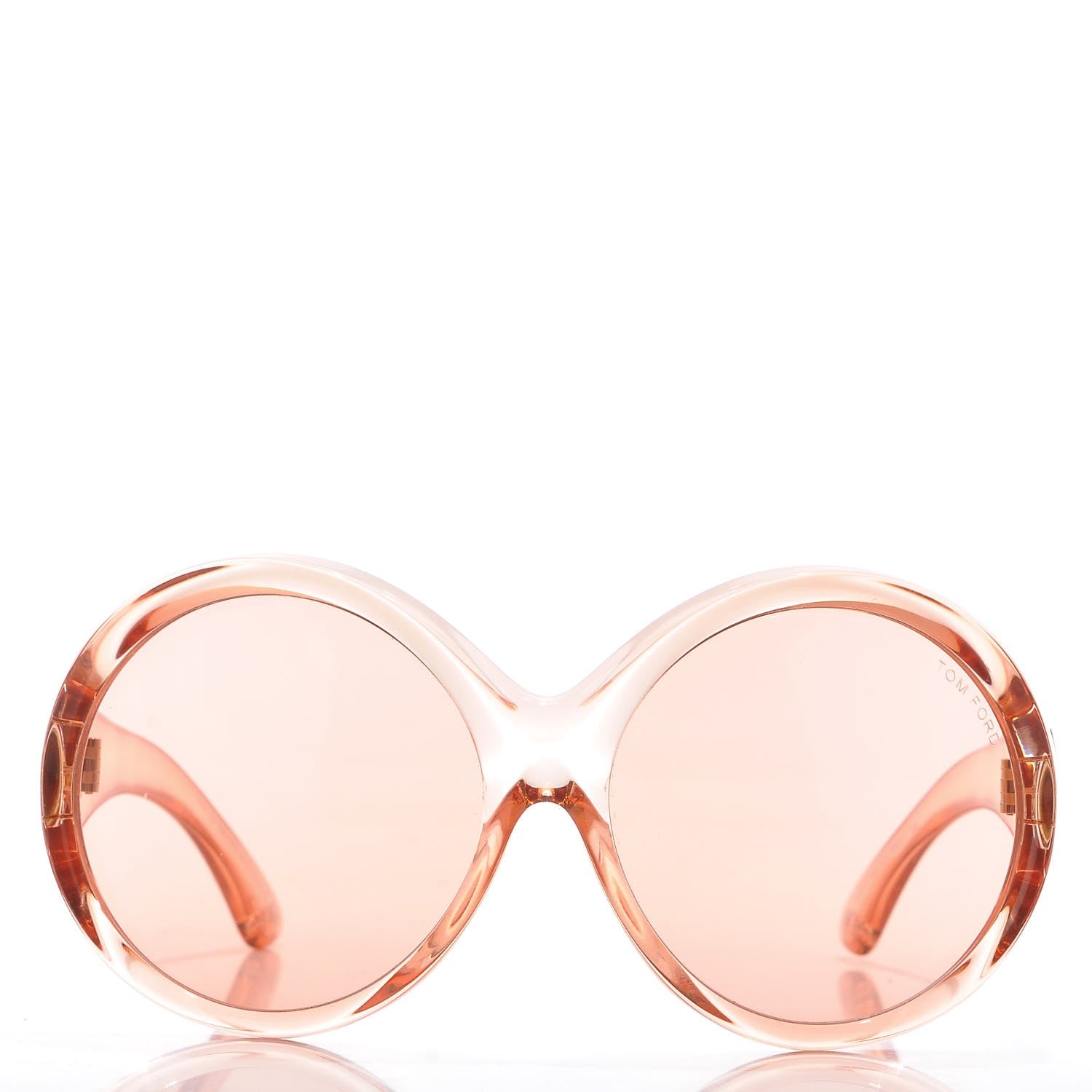 Tom Ford Ali Oversized Round Sunglasses TF0221 Peach Pink 2 of 7
