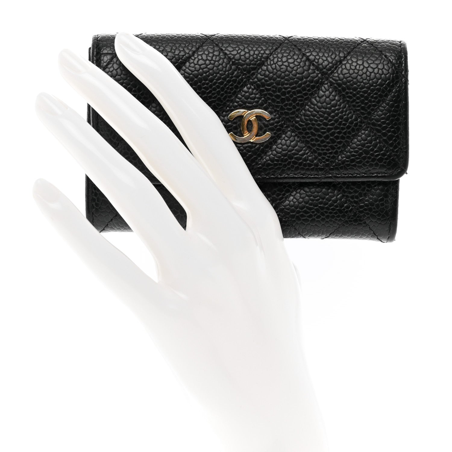 Chanel Caviar Quilted Flap Card Holder Black 2 of 11